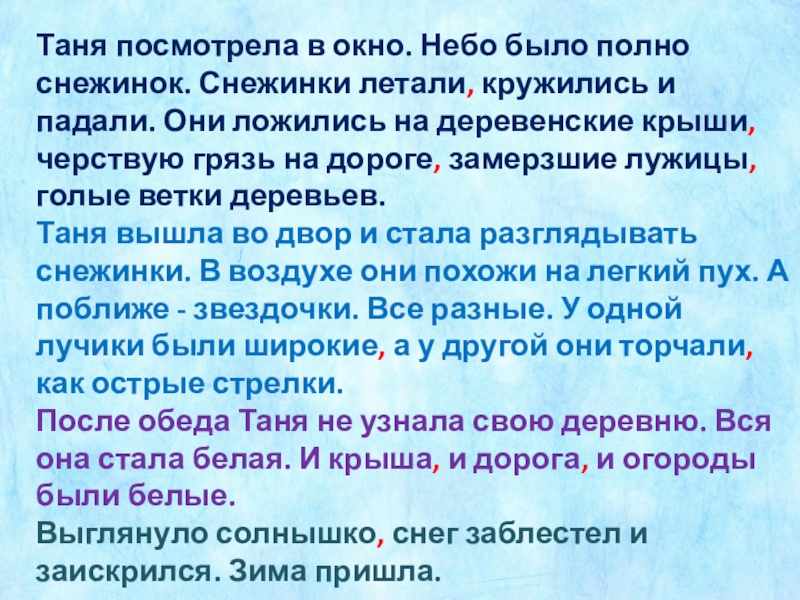 Обучающее изложение горькая вода 4 класс перспектива презентация