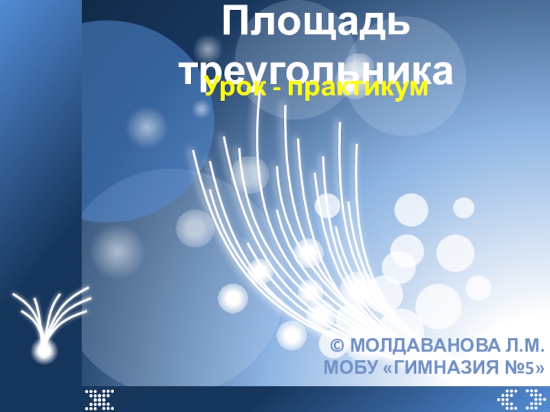 Презентация Презентация по геометрии на тему Площадь треугольника