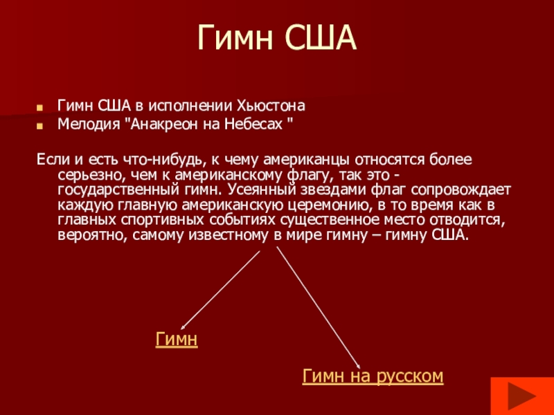 Текст гимна сша на русском языке