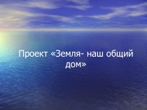 Проект Земля - наш общий дом направлена на экологическое воспитание школьников, через различные виды деятельности способствующие формированию определенных ценностных установок в плане нравственного отношения к окружающей среде
