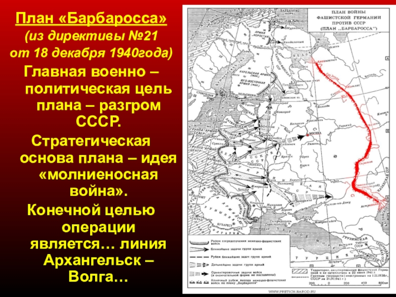 План нападения германии на советский союз разработанный в 1940г назывался