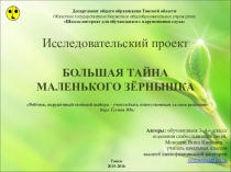 Презентация по ознакомлению с окружающим миром Большая тайна маленького зёрнышка (3 класс)