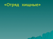 Презентации по биологии на тему Хищные млекопитающие