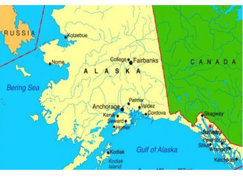 Язык аляски. Залив Коцебу Аляска. Аляска на карте. Карта Аляски в составе России. Города Аляски на карте.