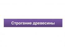 Презентация по технологии на тему Строгание древесины (5 класс)