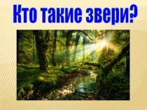 Презентация по окружающему миру на тему Кто такие звери?