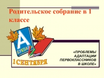 Презентация к родительскому собранию 1 кл