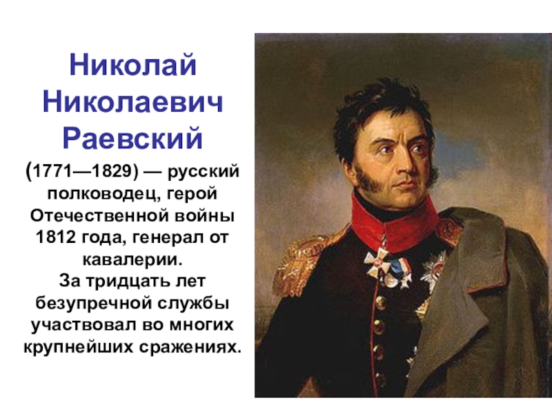 Герои войны 1812 презентация