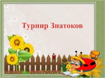 Урок- Презентация Турнир знатаков