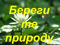 Берегите природу.