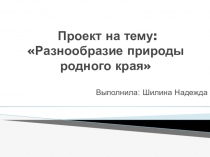  Проект по окружающему миру на тему: Разнообразие природы родного края. Воронежская область ( 3 класс)