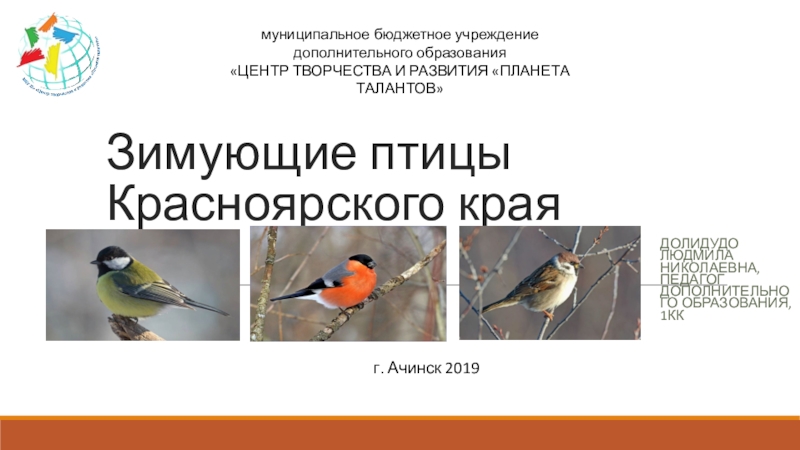 Презентация Презентация по экологии Зимующие птицы