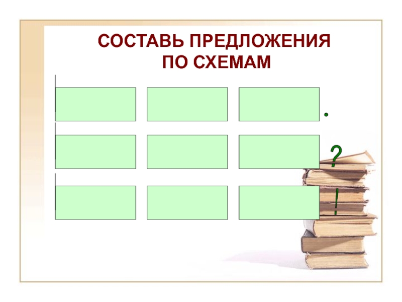 Придумай предложения по схеме 1 класс