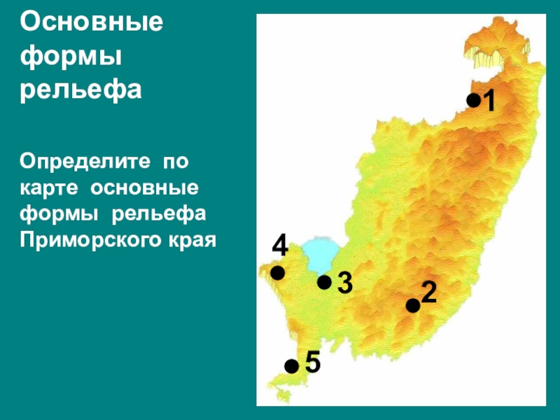 Карта рельеф приморского края