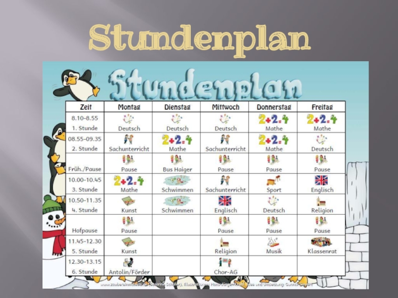 Der stundenplan