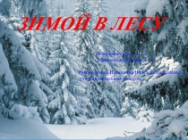 Презентация Зимой в лесу