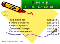 Презентация Фейерверк полезных советов