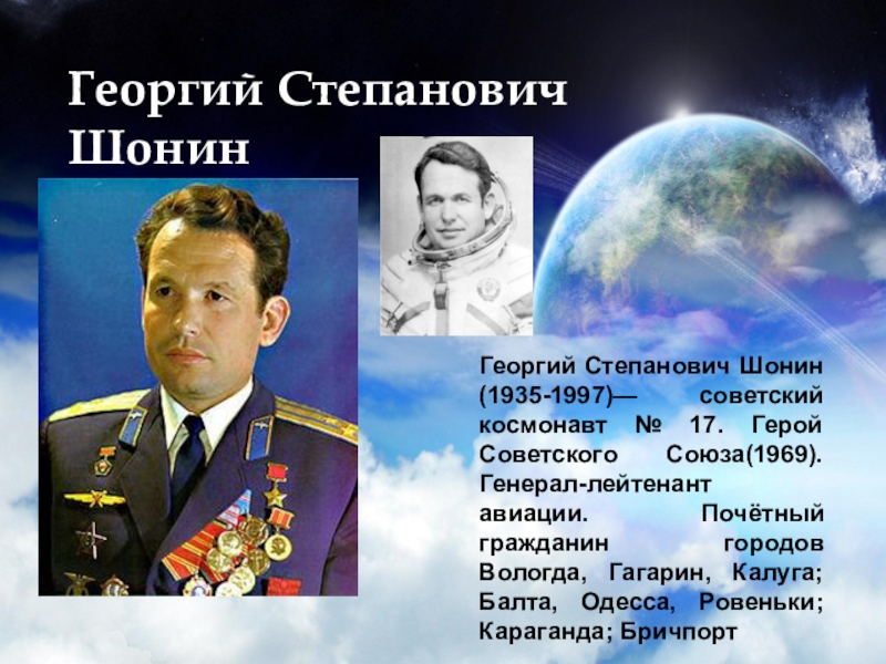 Список космонавтов ссср. Шонин космонавт. Первые космонавты СССР.
