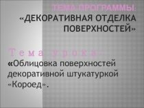 Презентация декоративная отдека поверхностейКороед