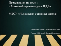Активный пропагандист ПДД