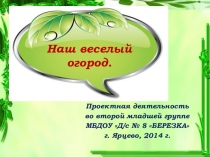 Презентация опытно-экспериментальной деятельности Веселый огород (вторая младшая группа)