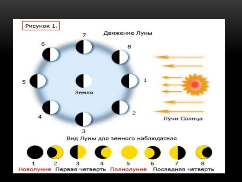 Последняя четверть. Движение Луны рисунок. Фаза Луны по географии. Движение земли и Луны. Рисунок вид Луны в последней четверти.