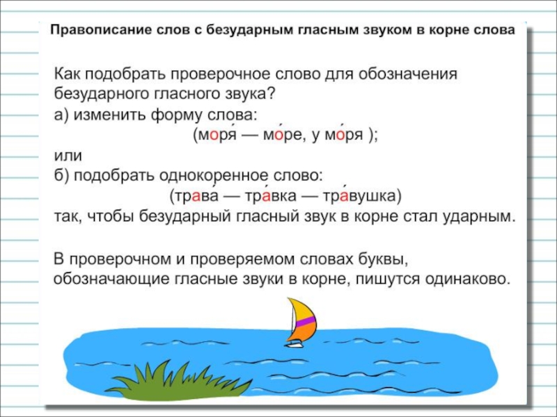 Презентация по русскому языку 2 класс правописание слов с безударным гласным звуком в корне