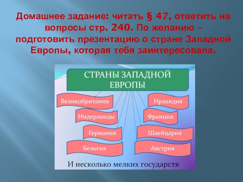 Презентация страны западной европы 7 класс география