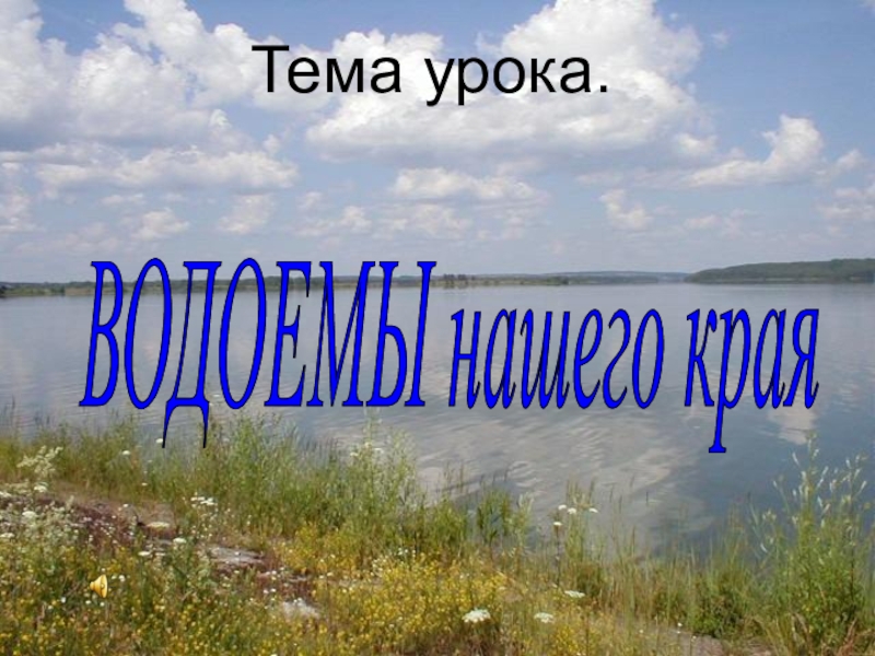 Водоемы нашего края проект