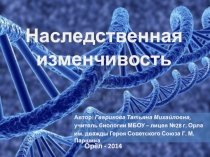 Презентация к уроку по биологии на тему: Наследственная изменчивость (11 класс)