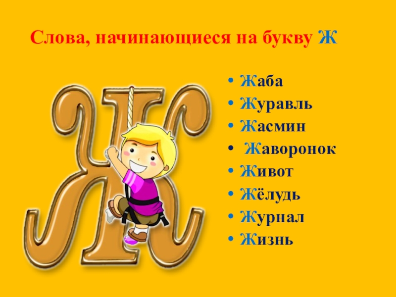 5 букв на ж