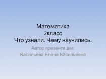 Презентация Что узнали. Чему научились