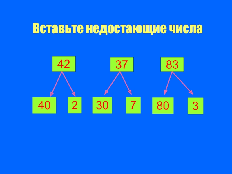 Вставь пропущенные числа 2 класс математика