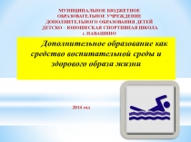 Дополнительное образование как средство воспитательной среды и здорового образа жизни