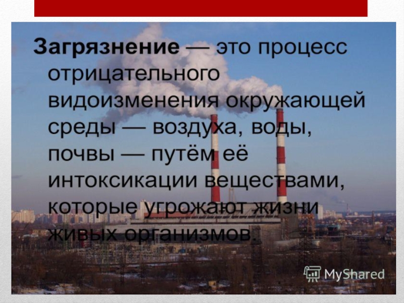 Проект на тему загрязнение окружающей среды 10 класс