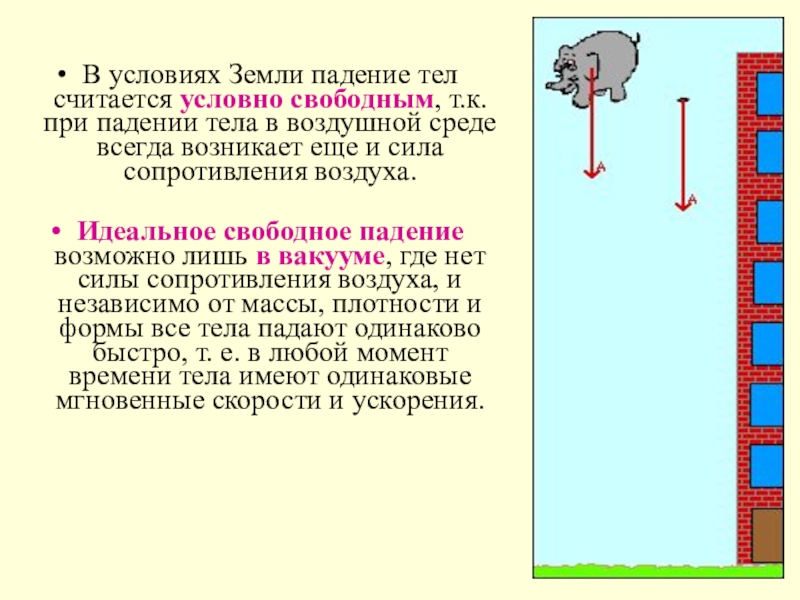 Свободное падение презентация