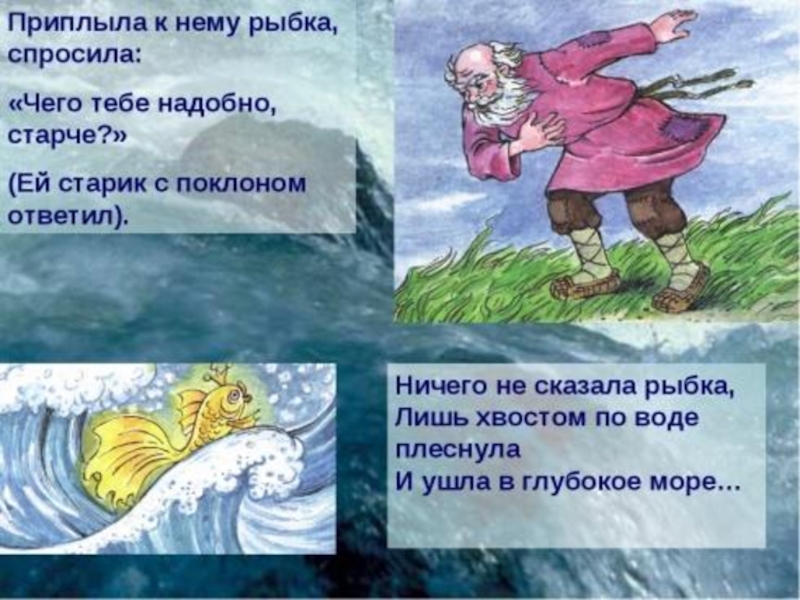 Презентация сказка о рыбаке и рыбке пушкина 2 класс школа россии