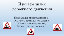 Презентация по ПДД Изучаем дорожные знаки (1-4 кл.)