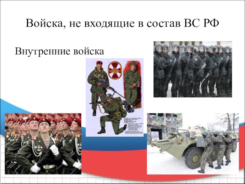 В состав войска входили. Войска не входящие в состав Вооруженных сил. Войска не входящие в состав вс РФ. Войска и военные формирования не входящие в состав вс РФ. Войска не вошедшие в состав Вооруженных сил России.