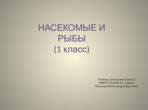 Презентация по окружающему миру Рыбы и насекомые