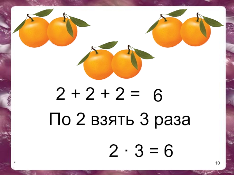 Презентация к уроку математики 2 класс умножение числа 3 умножение на 3