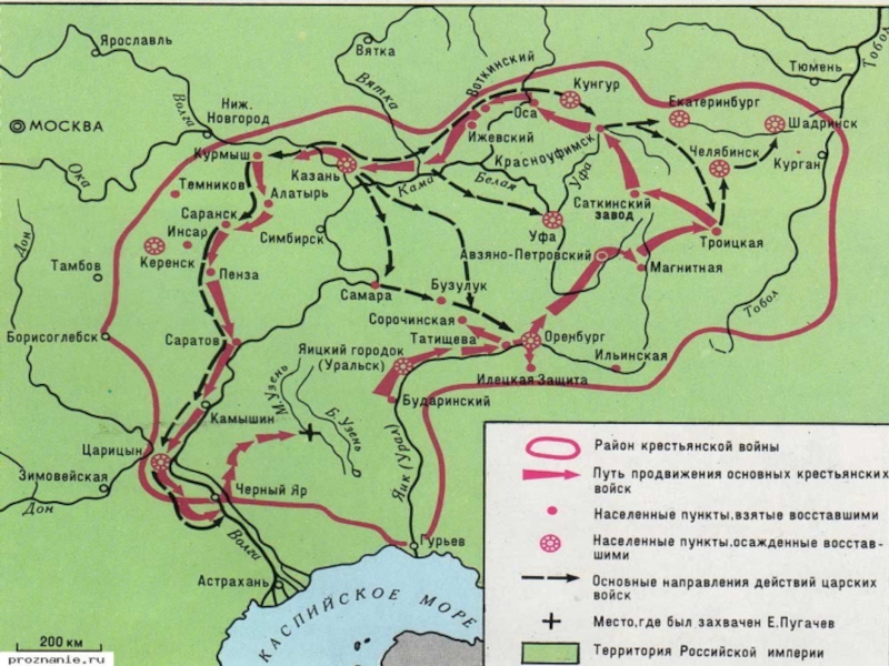 Восстание пугачева карта егэ история