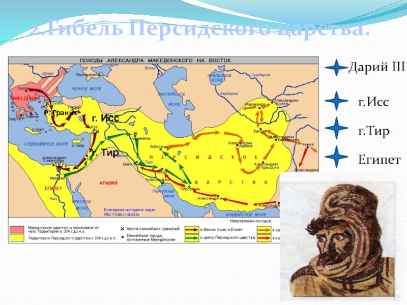 История 5 класс поход александра македонского на восток карта