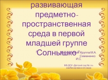 Презентация проекта Предметно-развивающая среда в ДОУ