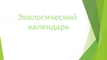 Презентация проектной работы Фризен Марии Экологический календарь