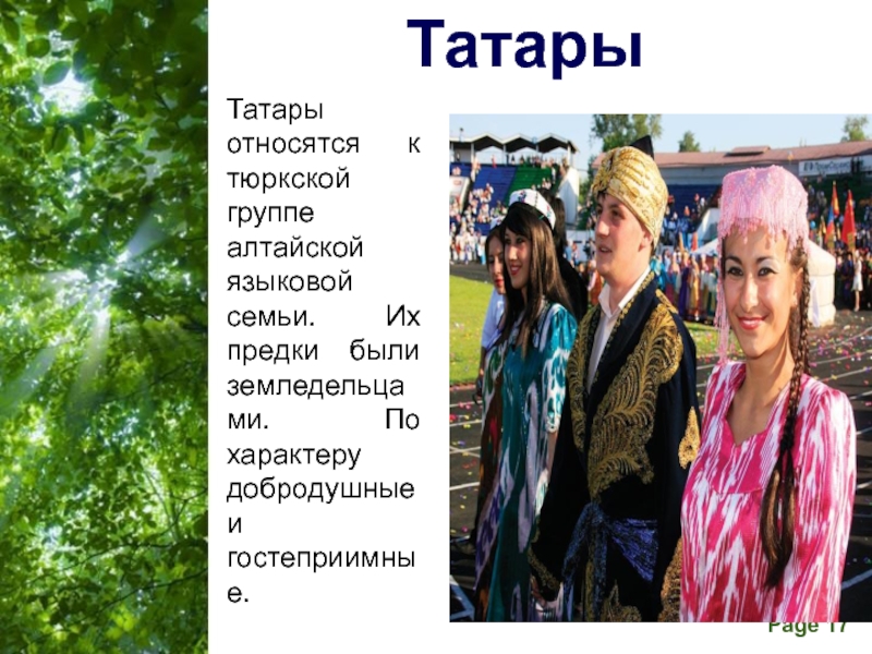 Татары семья и группа