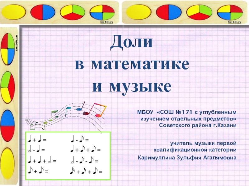 Презентация Презентация открытого бинарного урока музыки и математики
