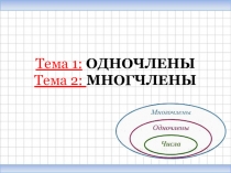 Презентация по алгебре 7 класс ОДНОЧЛЕНЫ-МНОГОЧЛЕНЫ