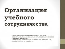 Методическая разработка Организация учебного сотрудничества