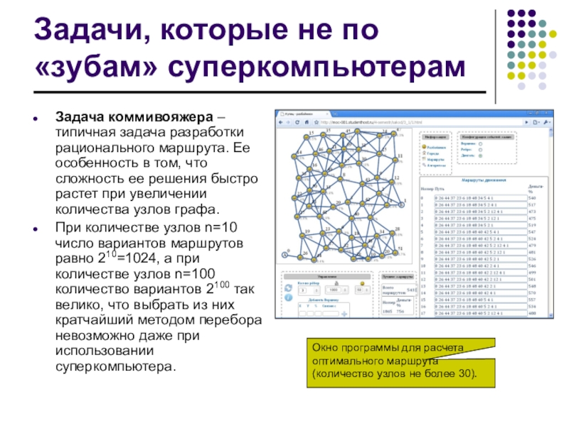 Задача коммивояжера презентация